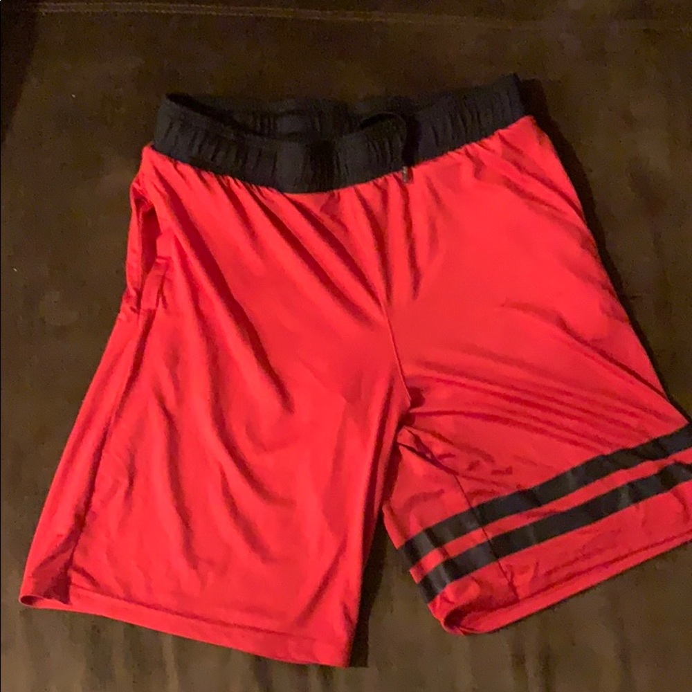 A red pair of shorts